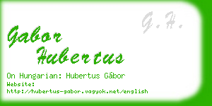 gabor hubertus business card